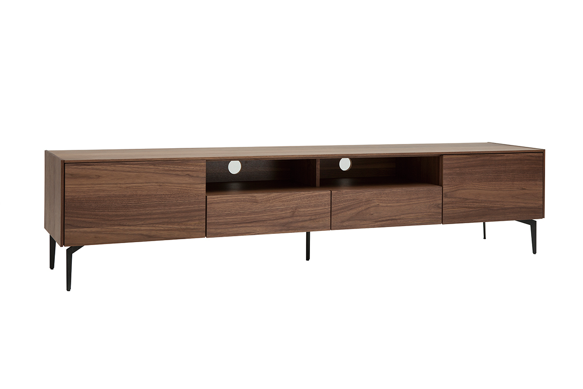 Design-TV-Mbel mit Walnussfurnier L200 cm BLISS