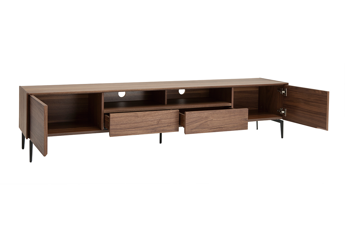 Design-TV-Mbel mit Walnussfurnier L200 cm BLISS