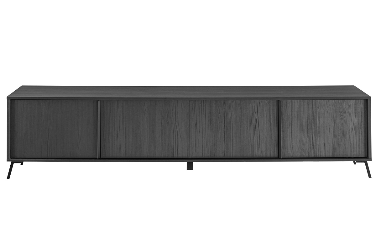 Design TV-Mbel schwarz mit Holzoptik L205 cm NEMA