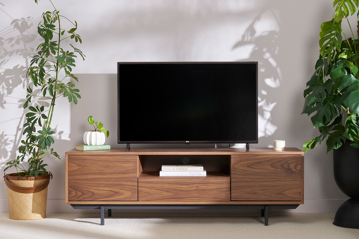 Design-TV-Mbel Vintage 160cm Nussbaum MANNY