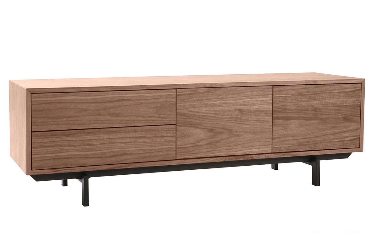 Design-TV-Mbel Vintage geschlossen Nussbaum MANNY