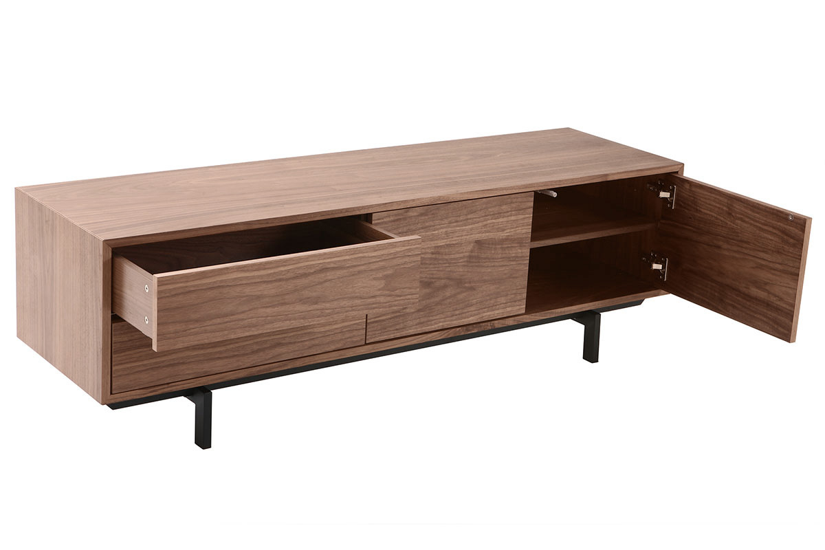 Design-TV-Mbel Vintage geschlossen Nussbaum MANNY