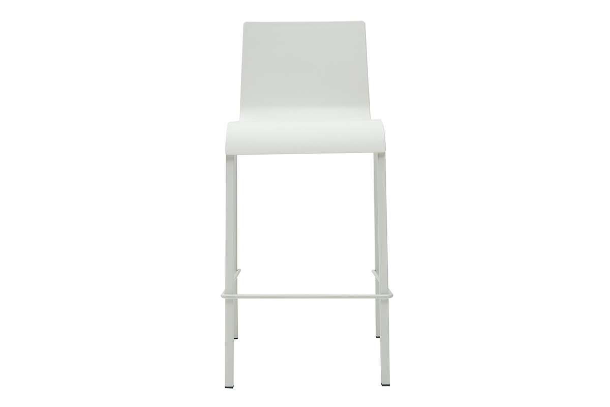 Designer Barhocker stapelbar wei H65 cm (2er-Satz) KUPA