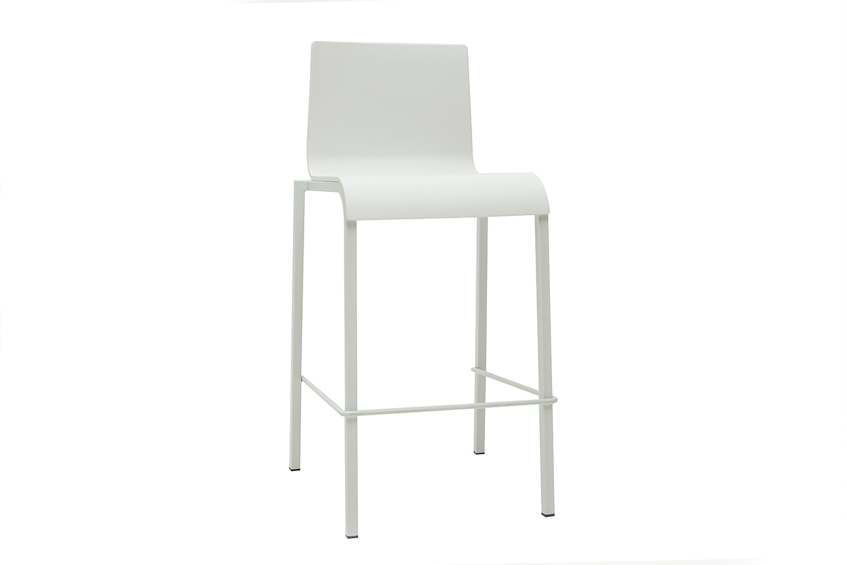 Designer Barhocker stapelbar wei H65 cm (2er-Satz) KUPA