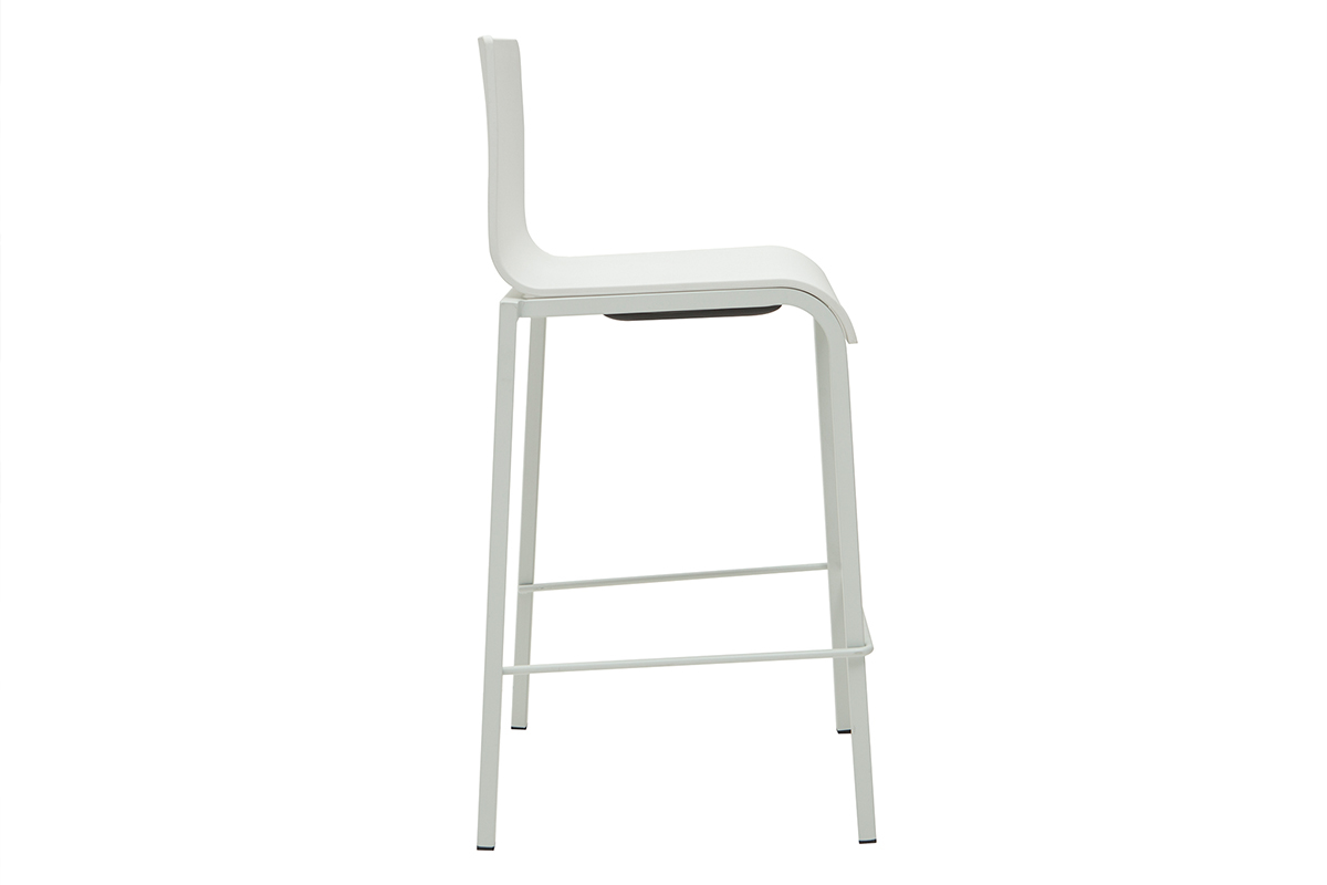 Designer Barhocker stapelbar wei H65 cm (2er-Satz) KUPA