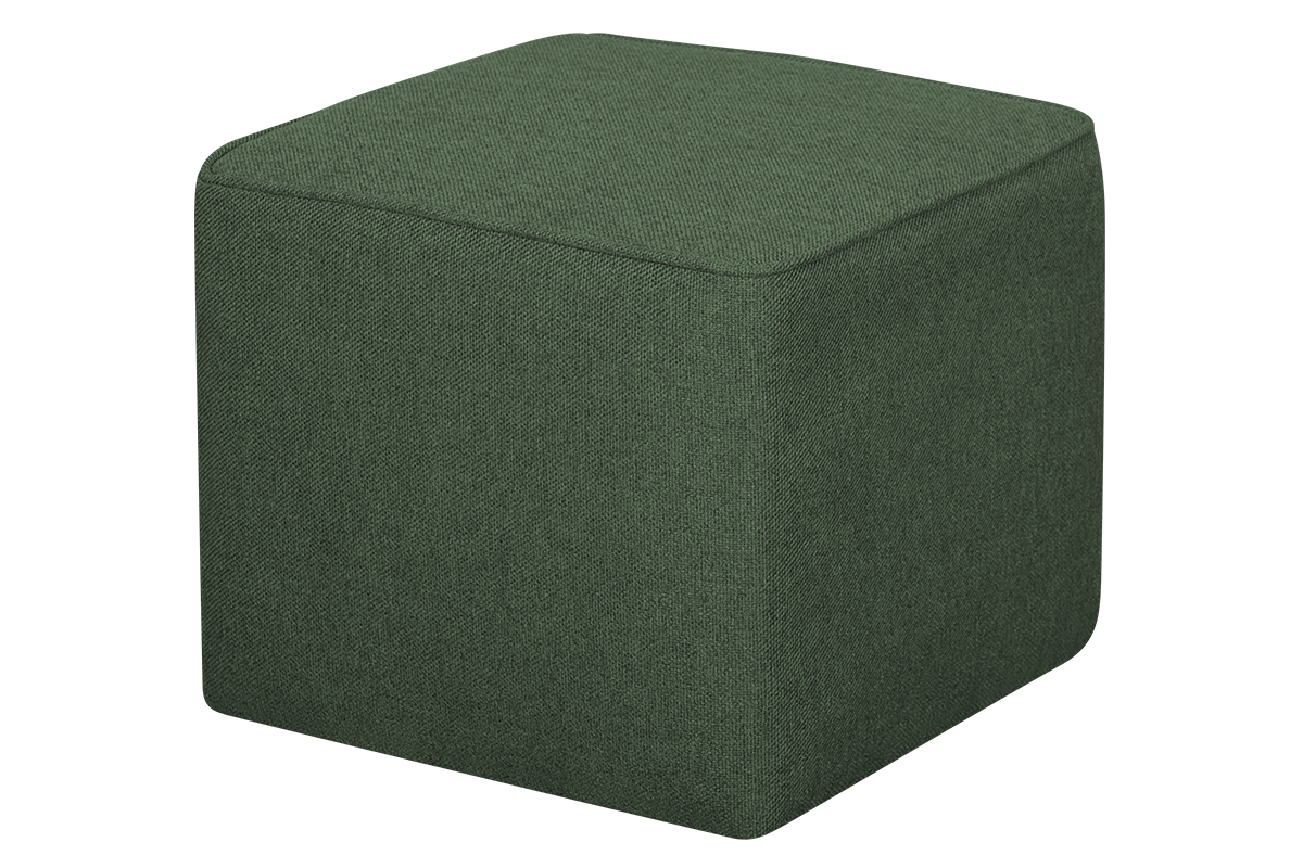 Designer-Hocker quadratisch khakifarbener Stoff PAVE