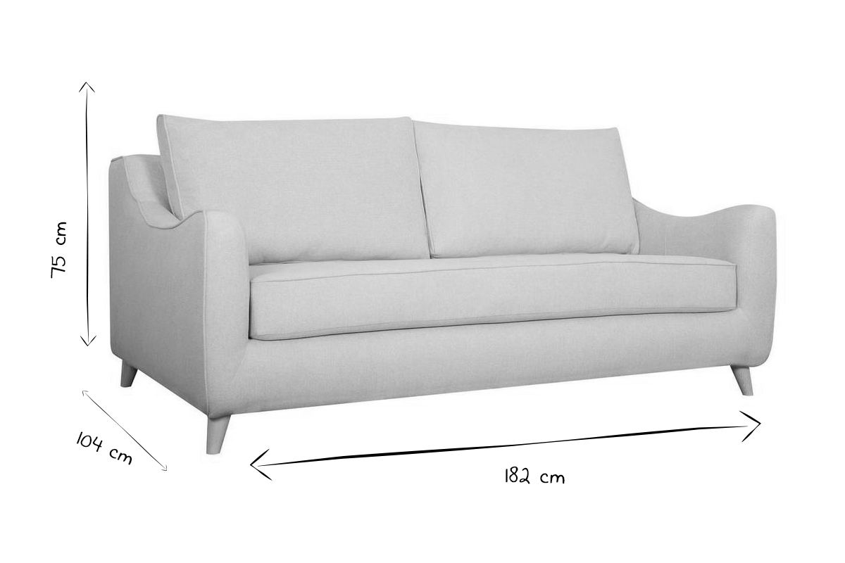 Dreisitzer-Schlafsofa skandinavisch beige VENDOME