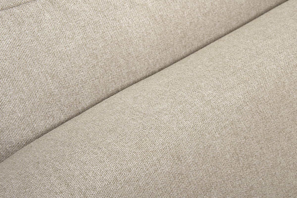 Ecksofa 5-Sitzer beige mit schwarzen Metallfen PUCHKINE