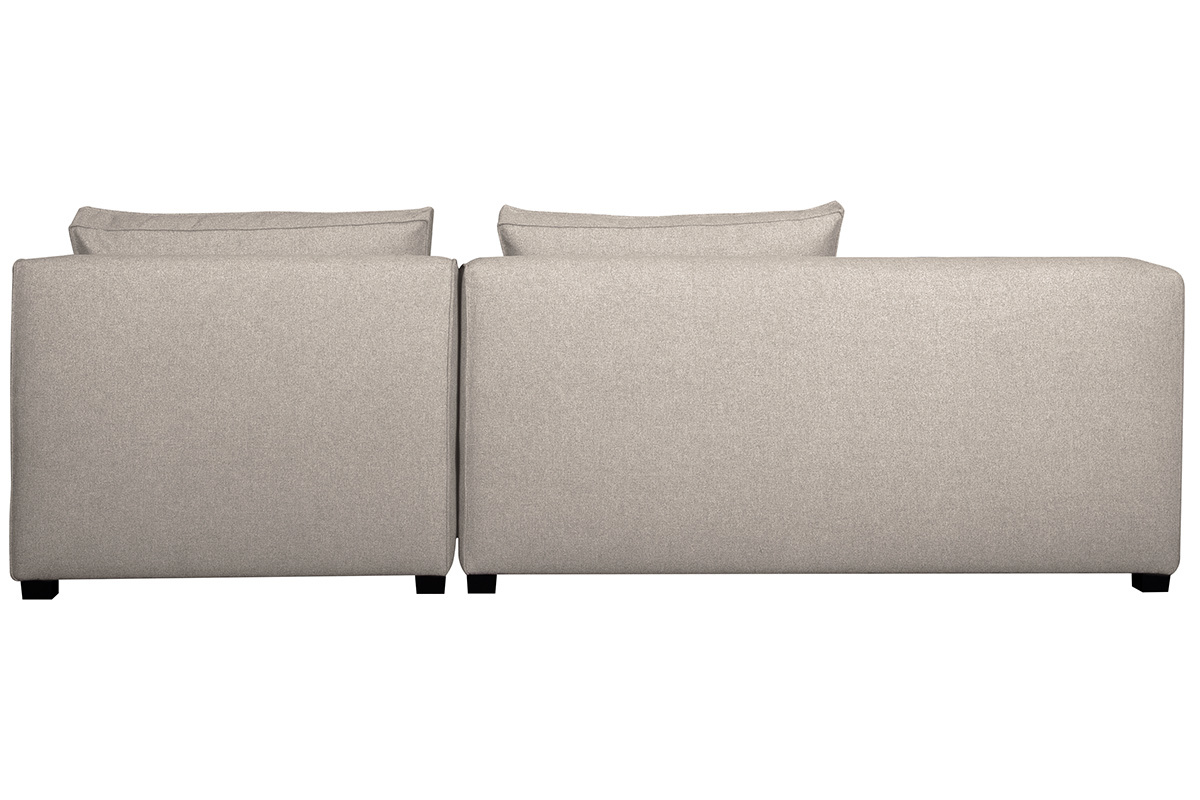 Ecksofa modulierbar in beigem Bezug PLURIEL