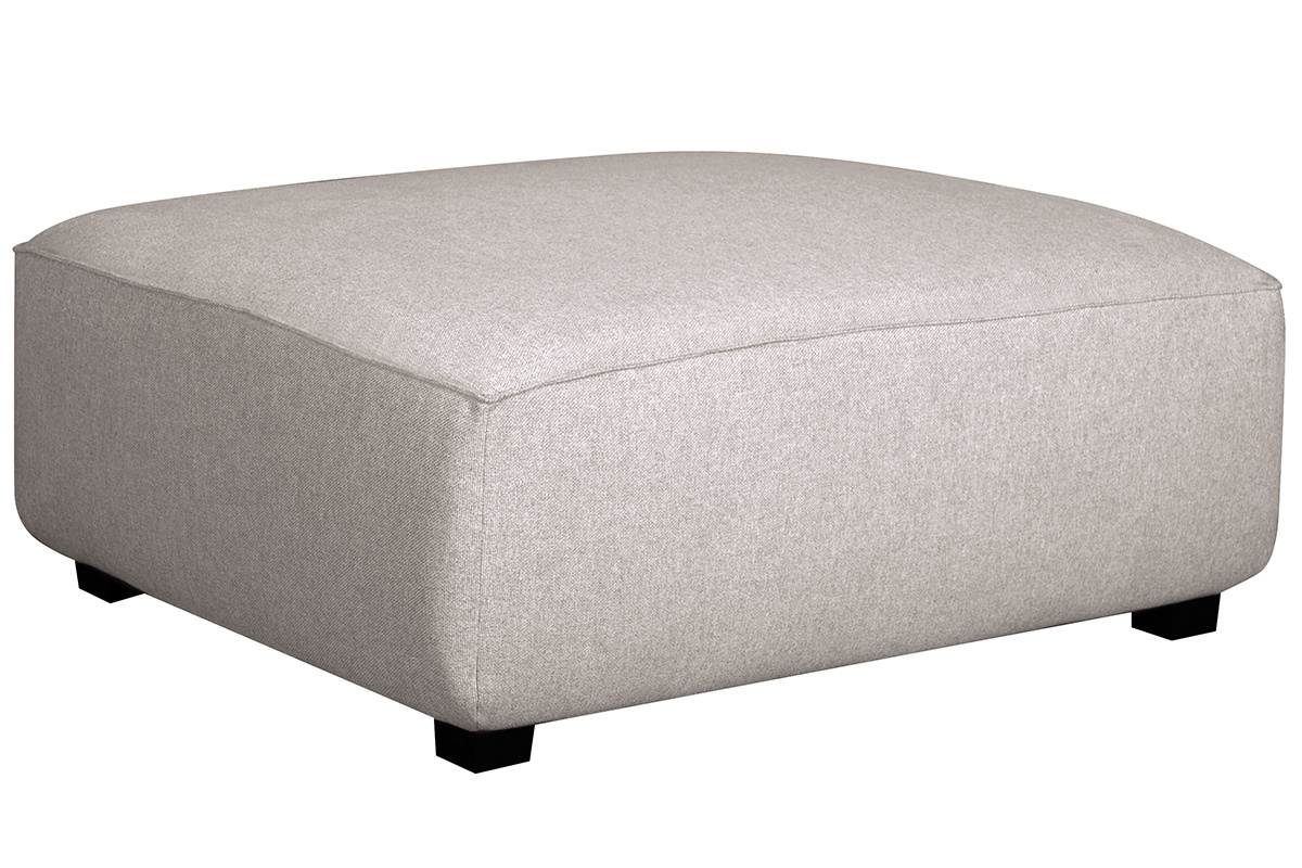 Ecksofa modulierbar in beigem Bezug PLURIEL