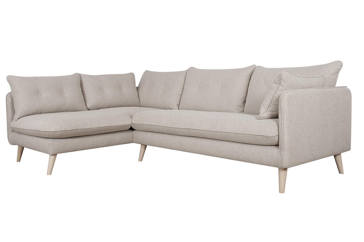 Ecksofa skandinavisch 3 Pltze beige GUILTY