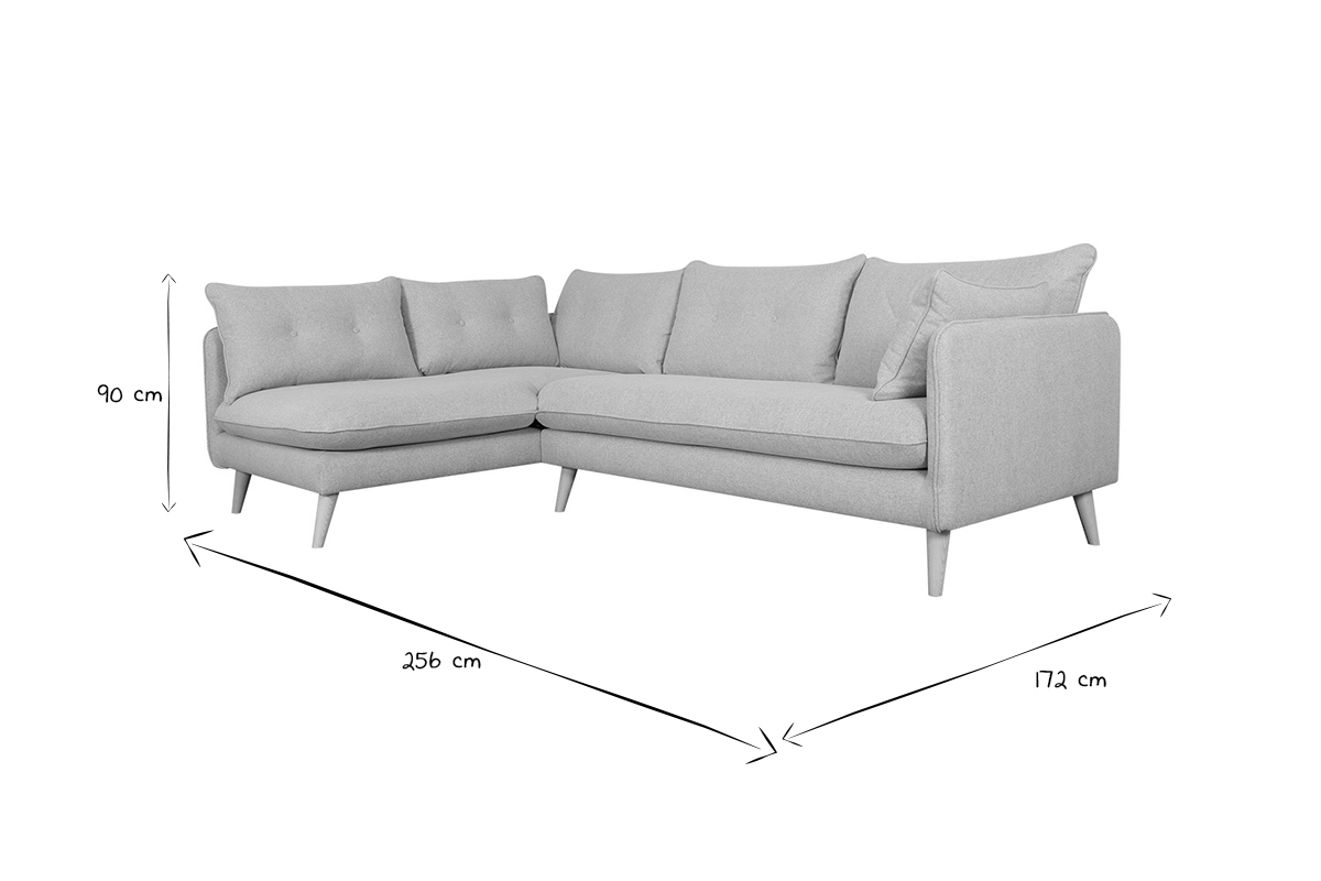 Ecksofa skandinavisch 3 Pltze beige GUILTY