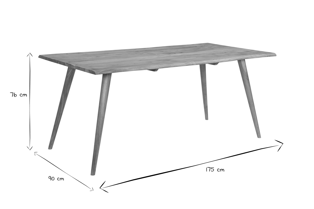 Esstisch aus massivem Akazienholz B175 cm SAVANA