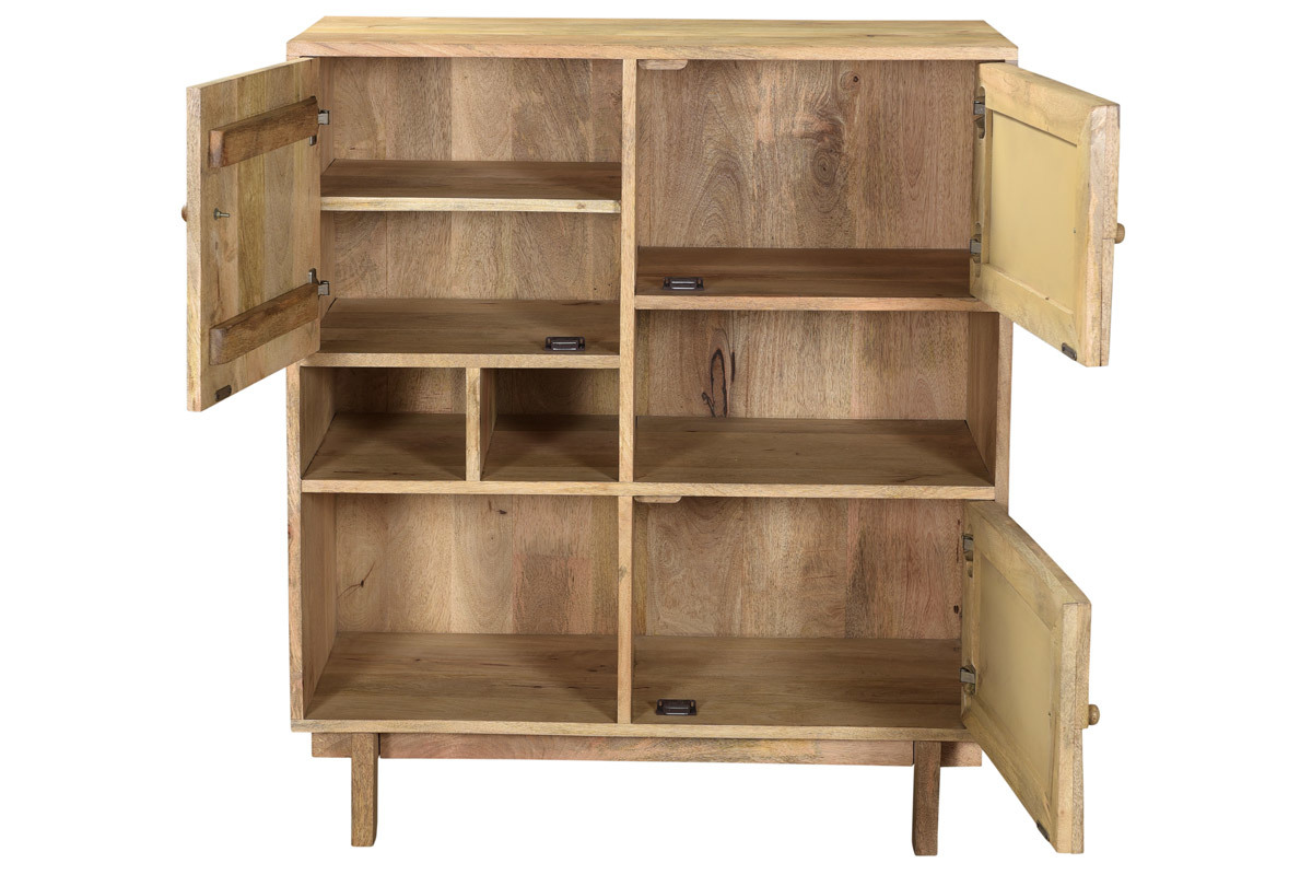 Hochwertiges Mango- und Messingsideboard ZAIKA