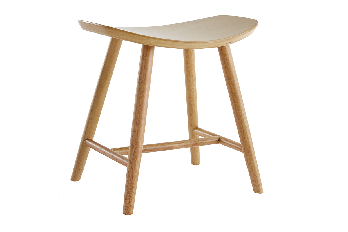 Hocker aus hellem Holz H46,5 cm DEMORY