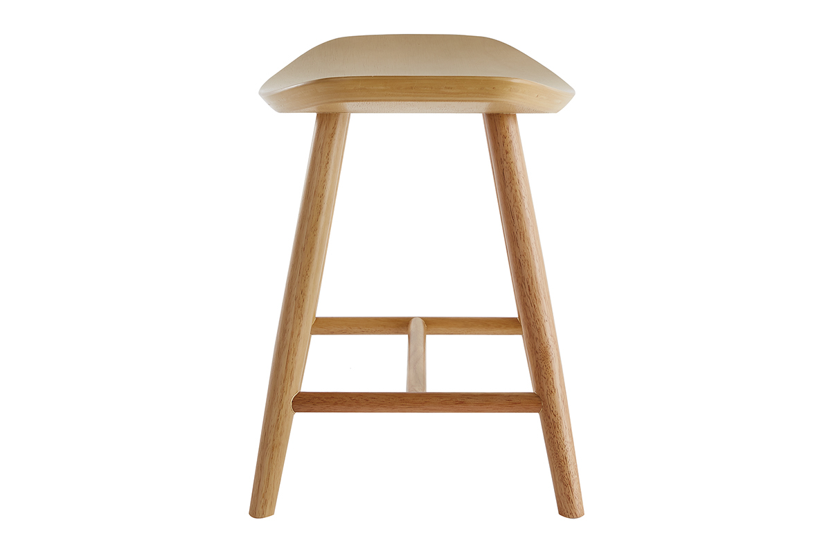 Hocker aus hellem Holz H46,5 cm DEMORY