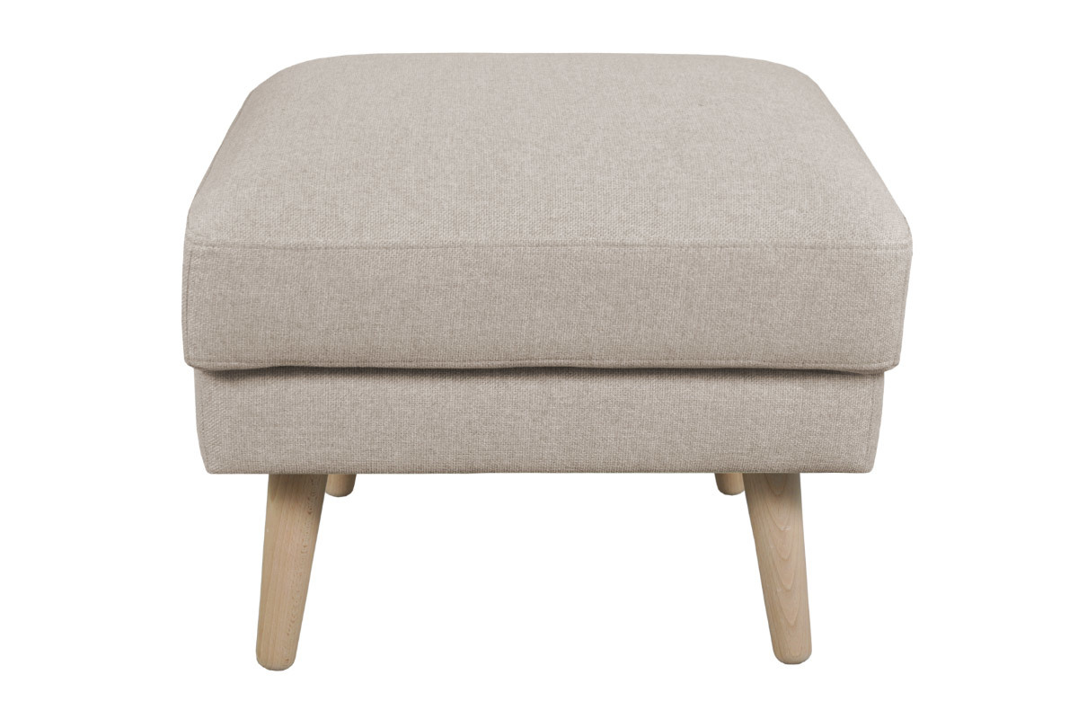 Hocker skandinavisch beige und Holz ISIS