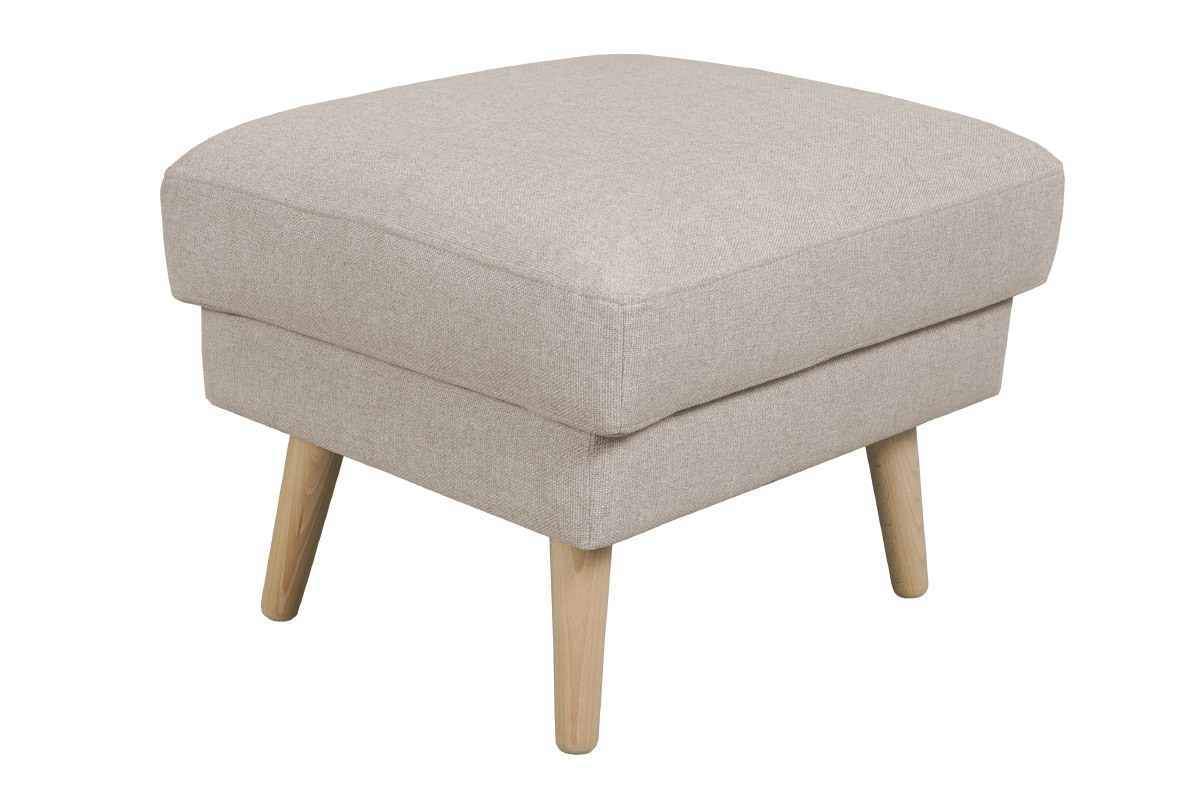 Hocker skandinavisch beige und Holz ISIS