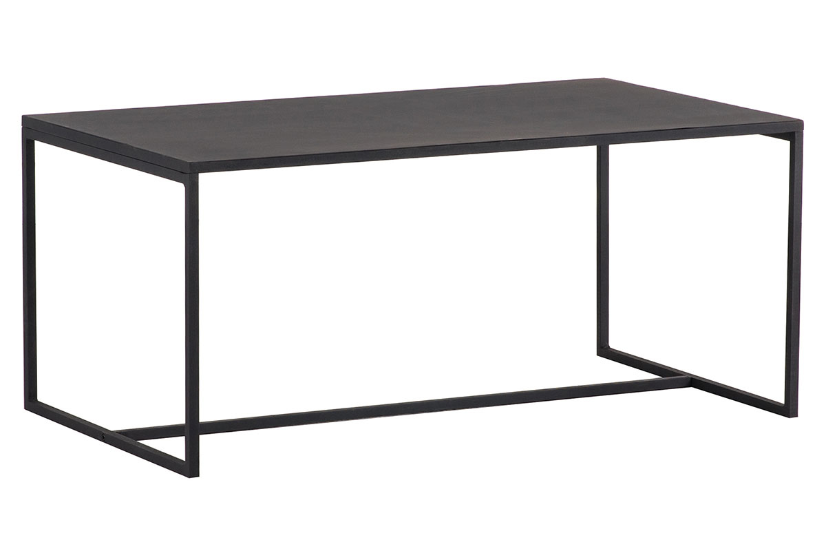 Industrieller Couchtisch KARL schwarzes Metall