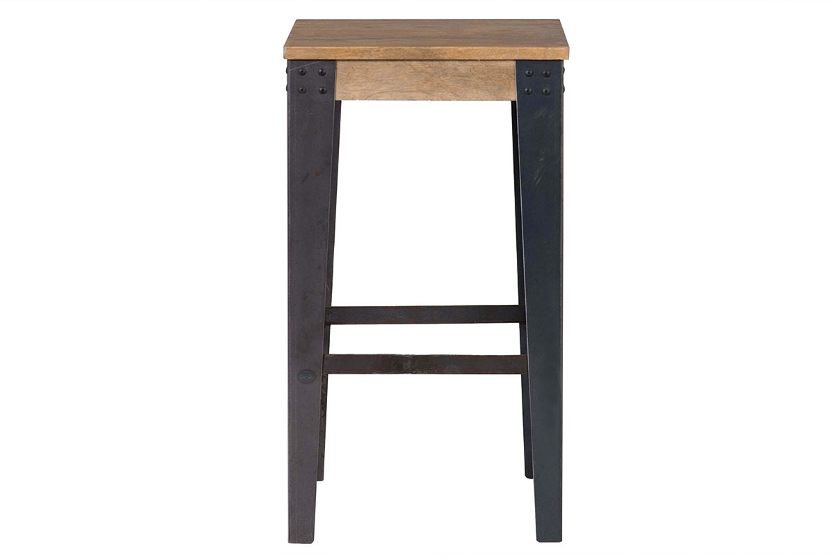 Industrieller Design-Hocker Metall und 65 cm MADISON