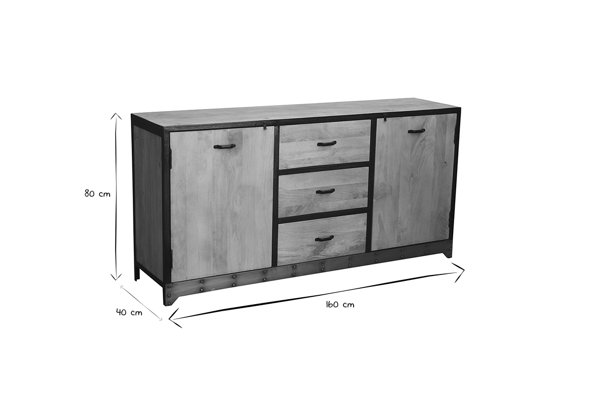 Industrielles Design-Sideboard INDUSTRIA