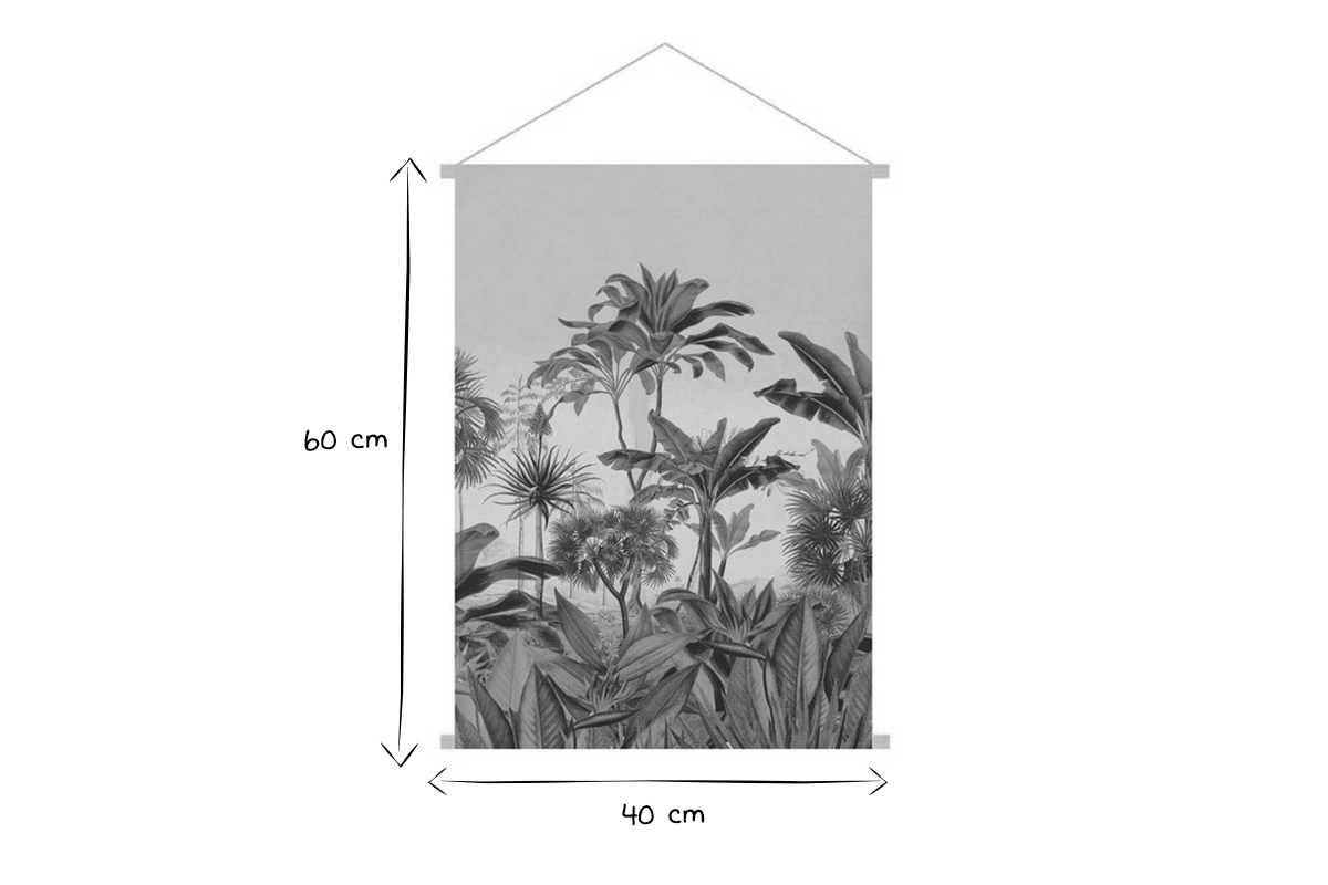 Kakemono Exotischer Wald B40 x H60 cm BORNEO