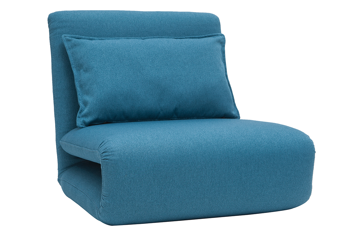 Kaminsessel verstellbar blauer Stoff SLEEPER