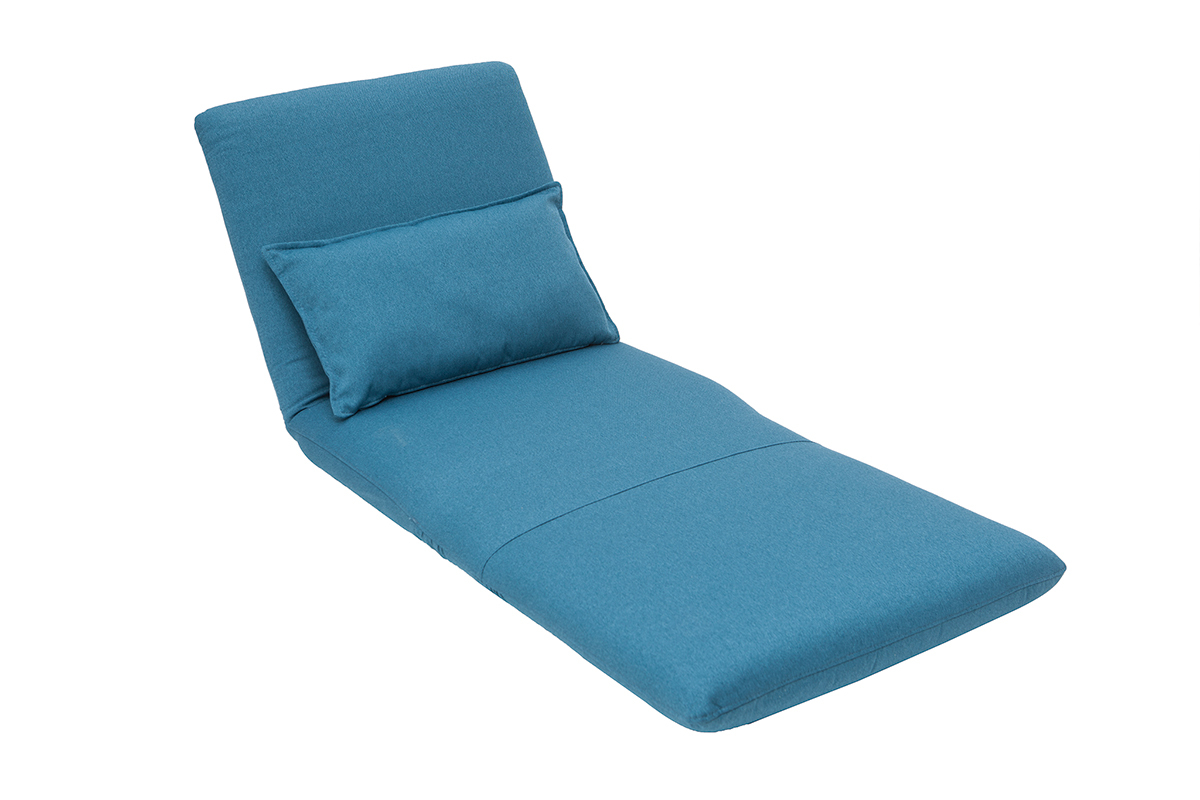 Kaminsessel verstellbar blauer Stoff SLEEPER