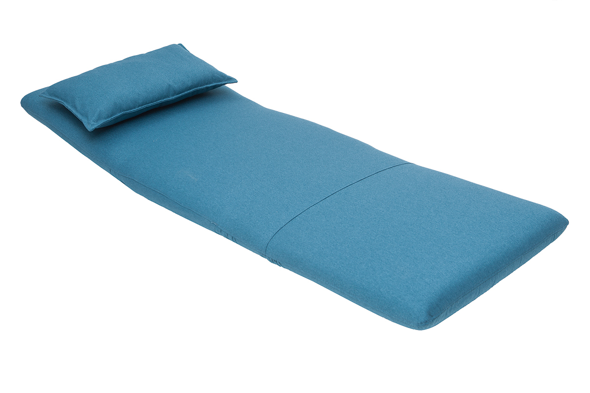 Kaminsessel verstellbar blauer Stoff SLEEPER