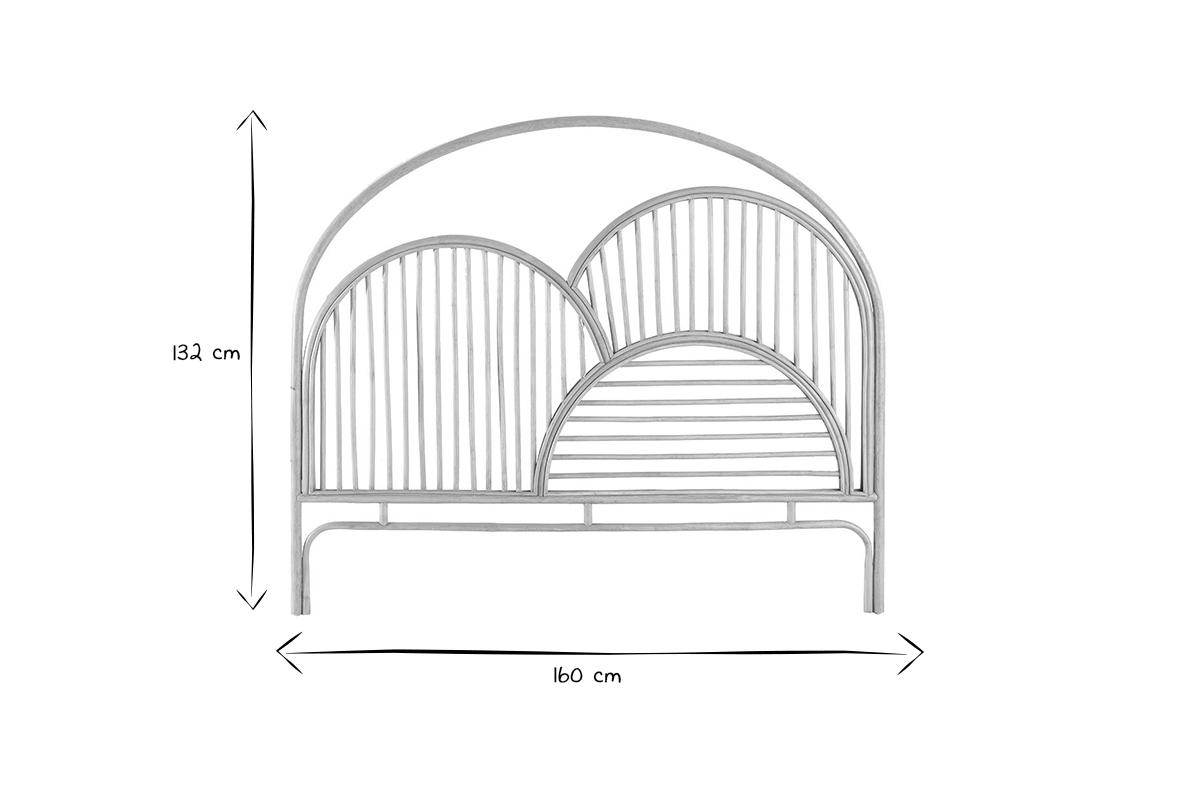 Kopfteil aus Rattan B160 cm PAHOLA