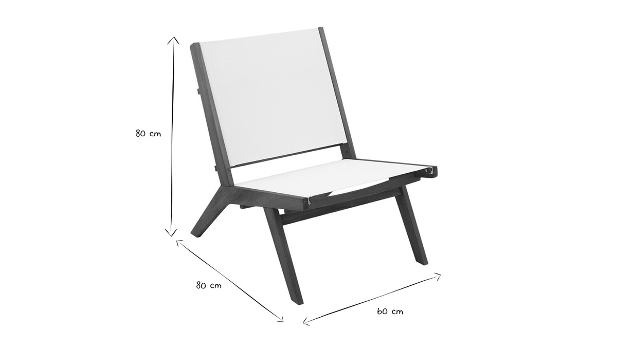 Lounge-Gartensessel aus Massivholz MALIBU