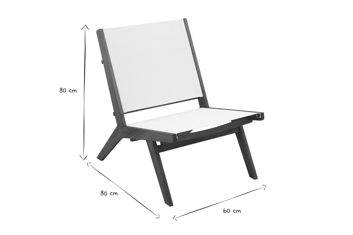 Lounge-Gartensessel aus Massivholz MALIBU