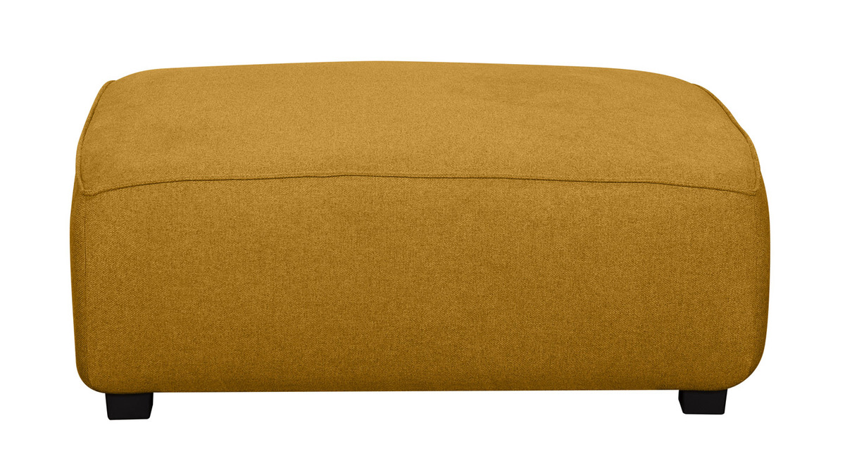 Modulare Sofa-Fusttze aus kumingelbem Stoff PLURIEL