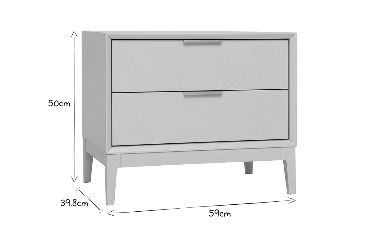 Nachttische in Puderrosa und goldfarbenem Metall mit Ablagen B60 cm (2er-Set) GIANA