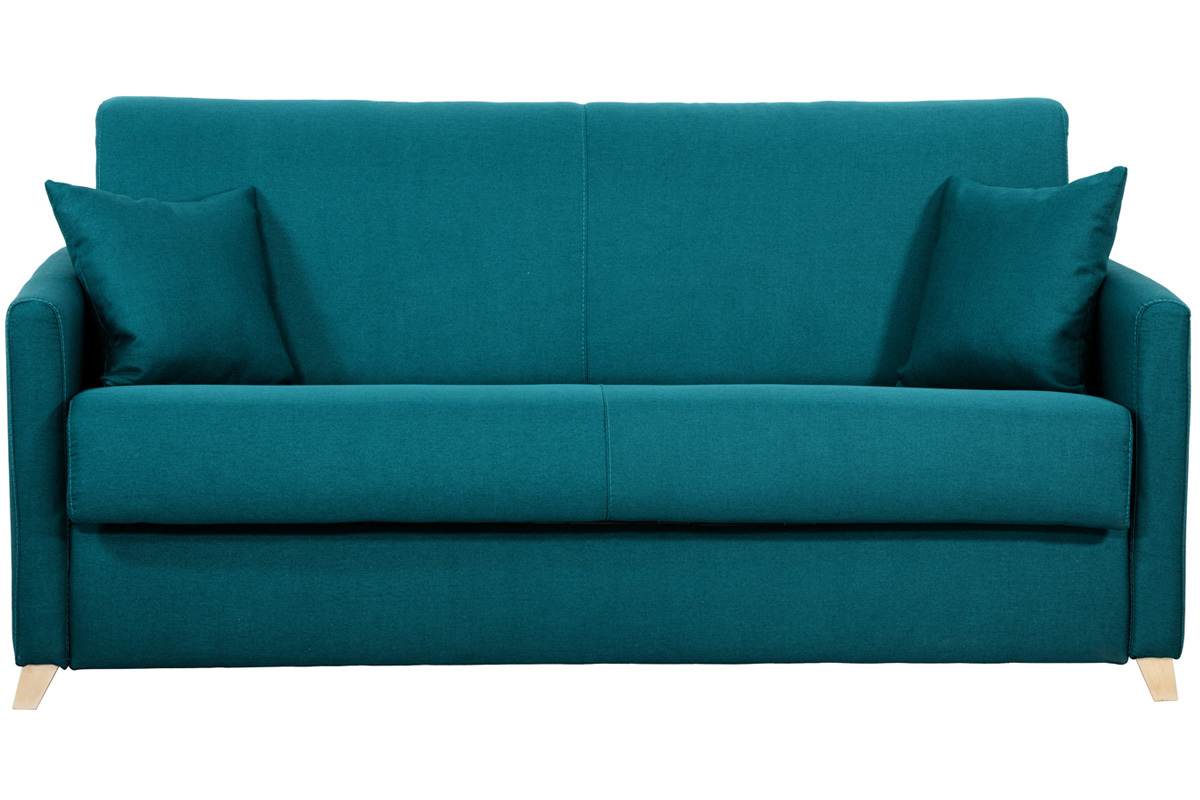 Pfauenblau skandinavisches 3-Sitzer-Sofabett SKANDY