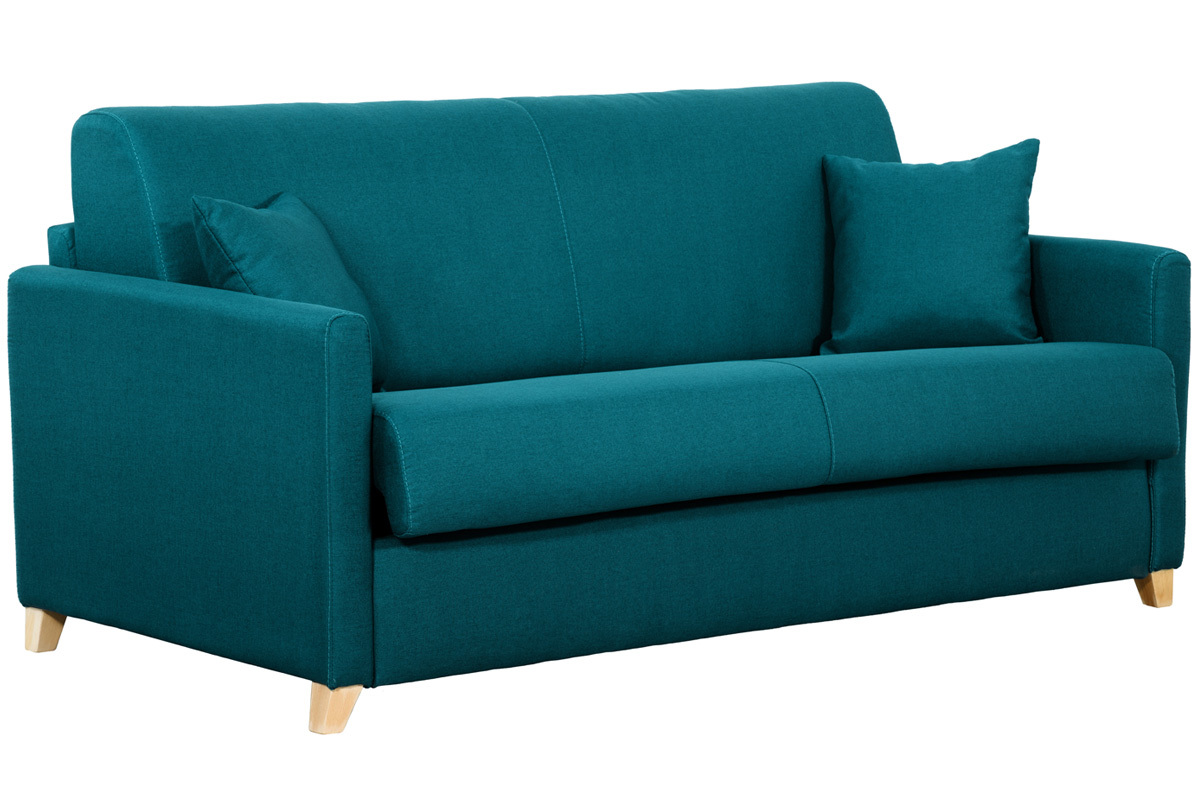 Pfauenblau skandinavisches 3-Sitzer-Sofabett SKANDY