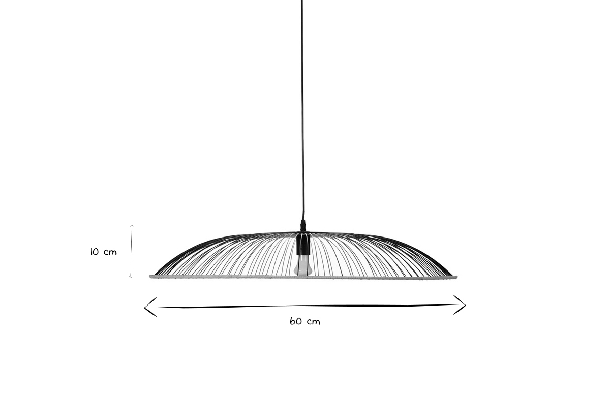 Rattan Hngeleuchte Metall Durchmesser 60cm ARIA