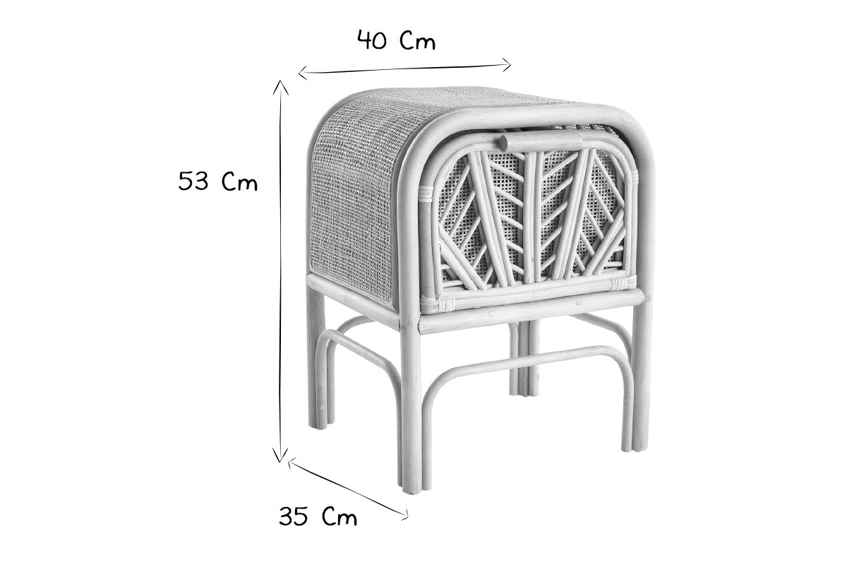 Rattan-Nachttisch GALON