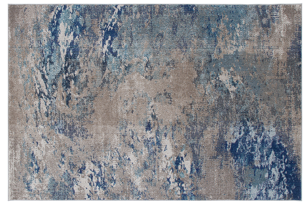 Rechteckiger Teppich mit abstraktem Muster in Blau 160x230 cm CAPS