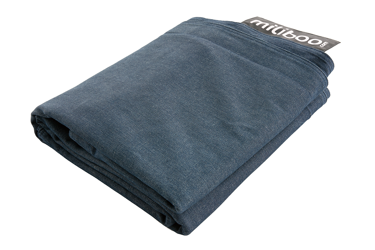 Riesiges Sitzsack-Cover aus blauer Baumwolle JEANS BIG MILIBAG