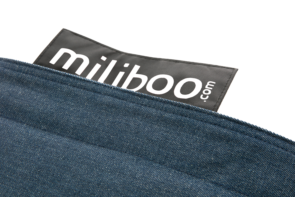 Riesiges Sitzsack-Cover aus blauer Baumwolle JEANS BIG MILIBAG