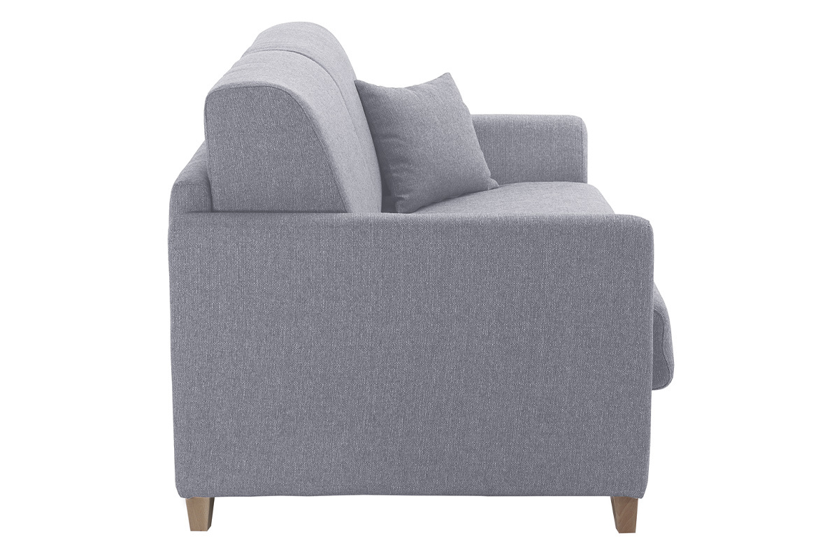 Schlafcouch grau mit Matratze 13 cm 2-3-Sitzer SKANDY