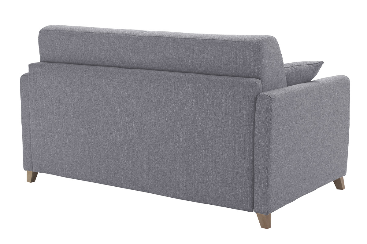 Schlafcouch grau mit Matratze 13 cm 2-3-Sitzer SKANDY