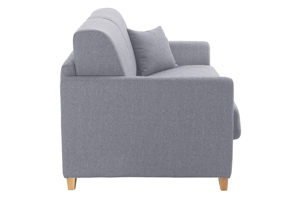 Schlafcouch grau mit Matratze 13 cm 2-3-Sitzer SKANDY