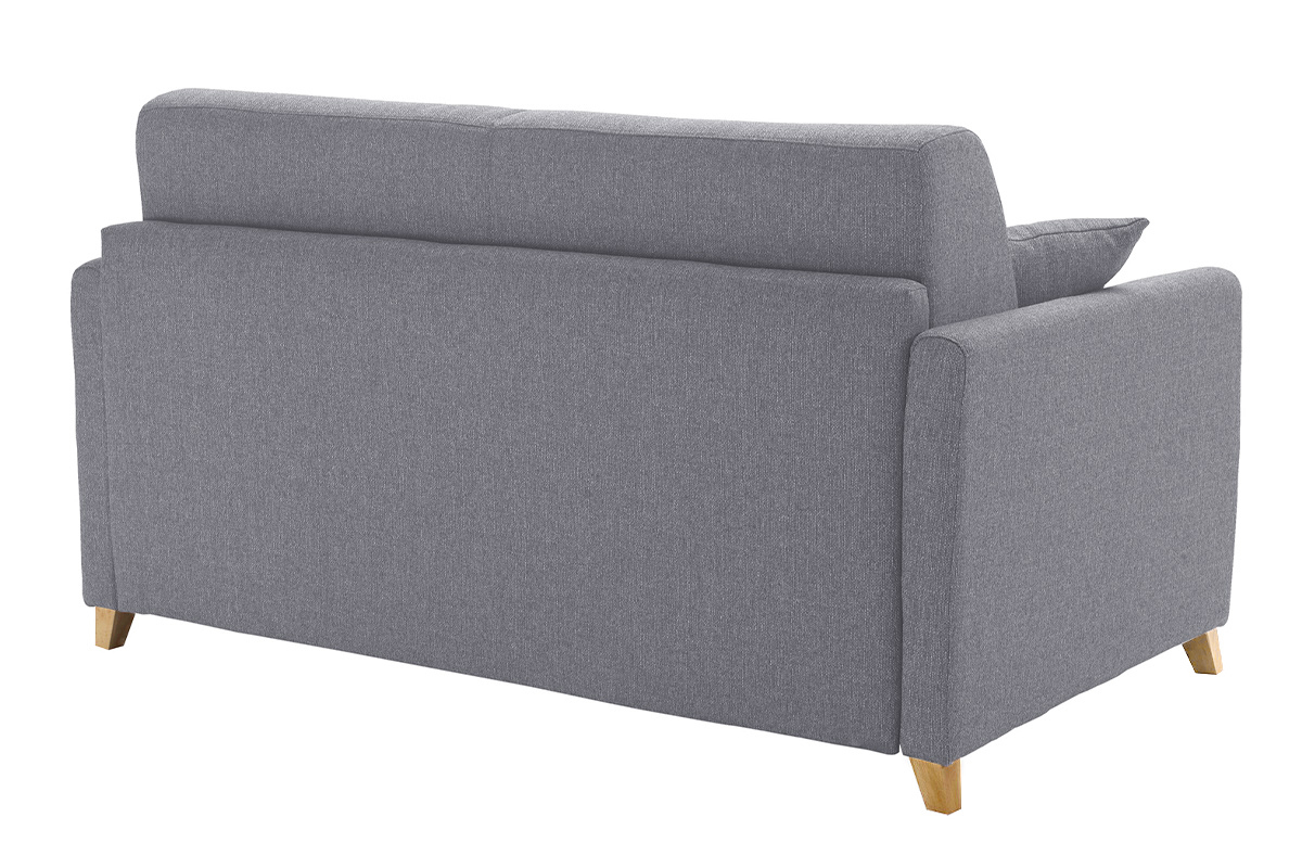 Schlafcouch grau mit Matratze 13 cm 2-3-Sitzer SKANDY