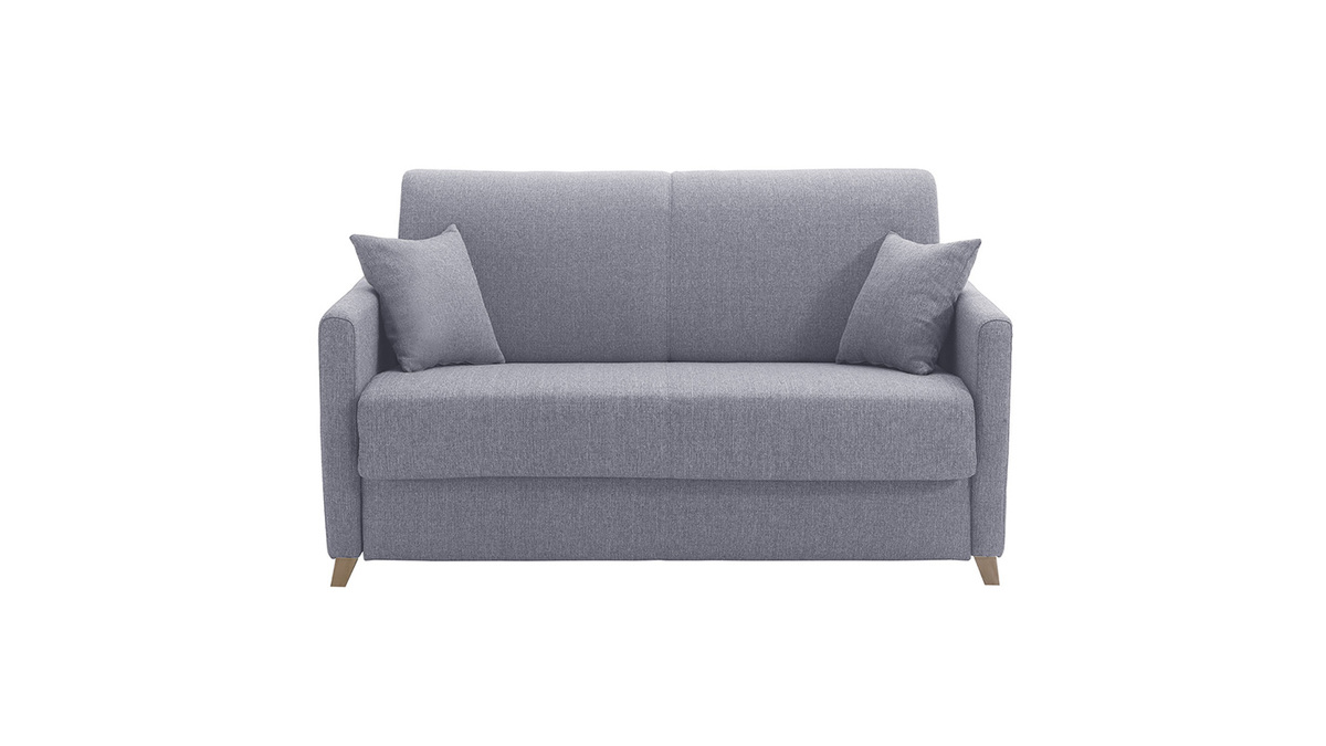 Schlafcouch grau mit Matratze 13 cm 2-3-Sitzer SKANDY