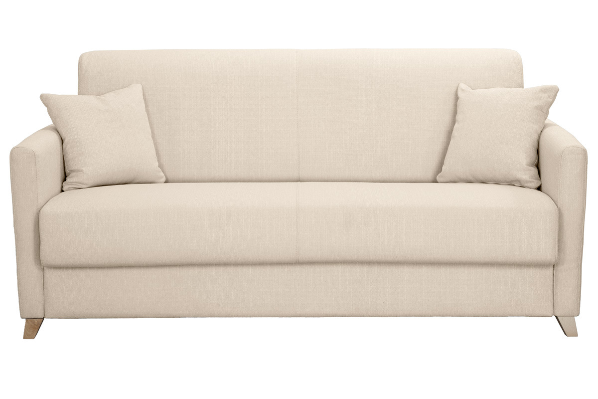 Schlafsofa 3 Pltze skandinavisch beige SKANDY