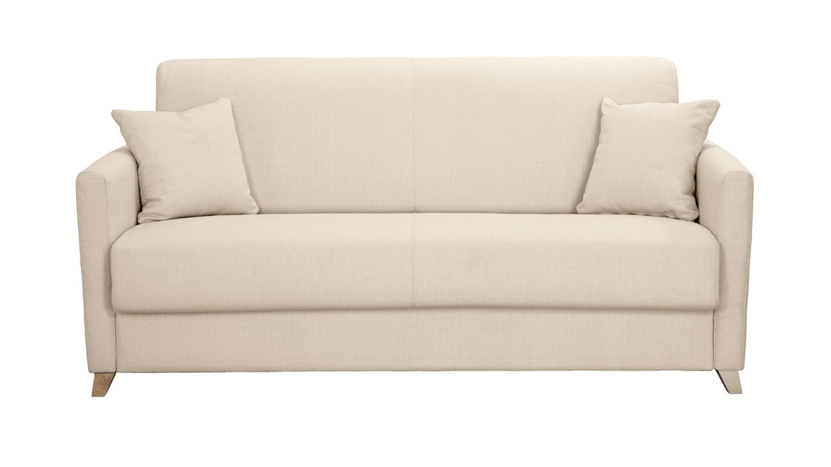 Schlafsofa 3 Pltze skandinavisch beige SKANDY