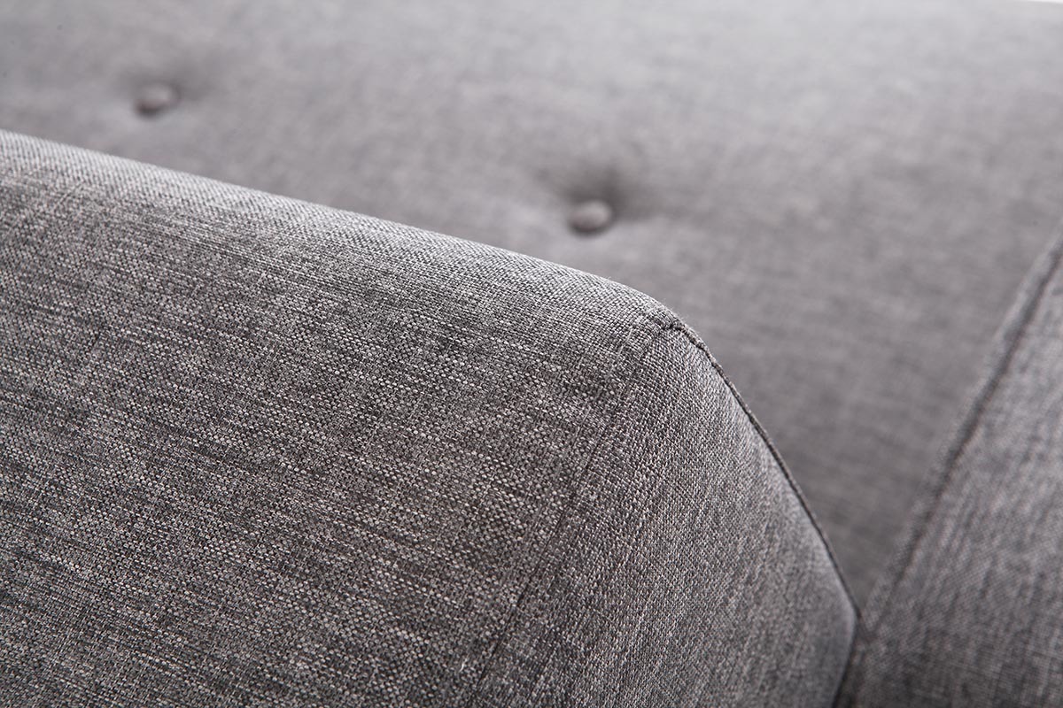 Schlafsofa 3 Pltze skandinavisches Design Dunkelgrau ULLA