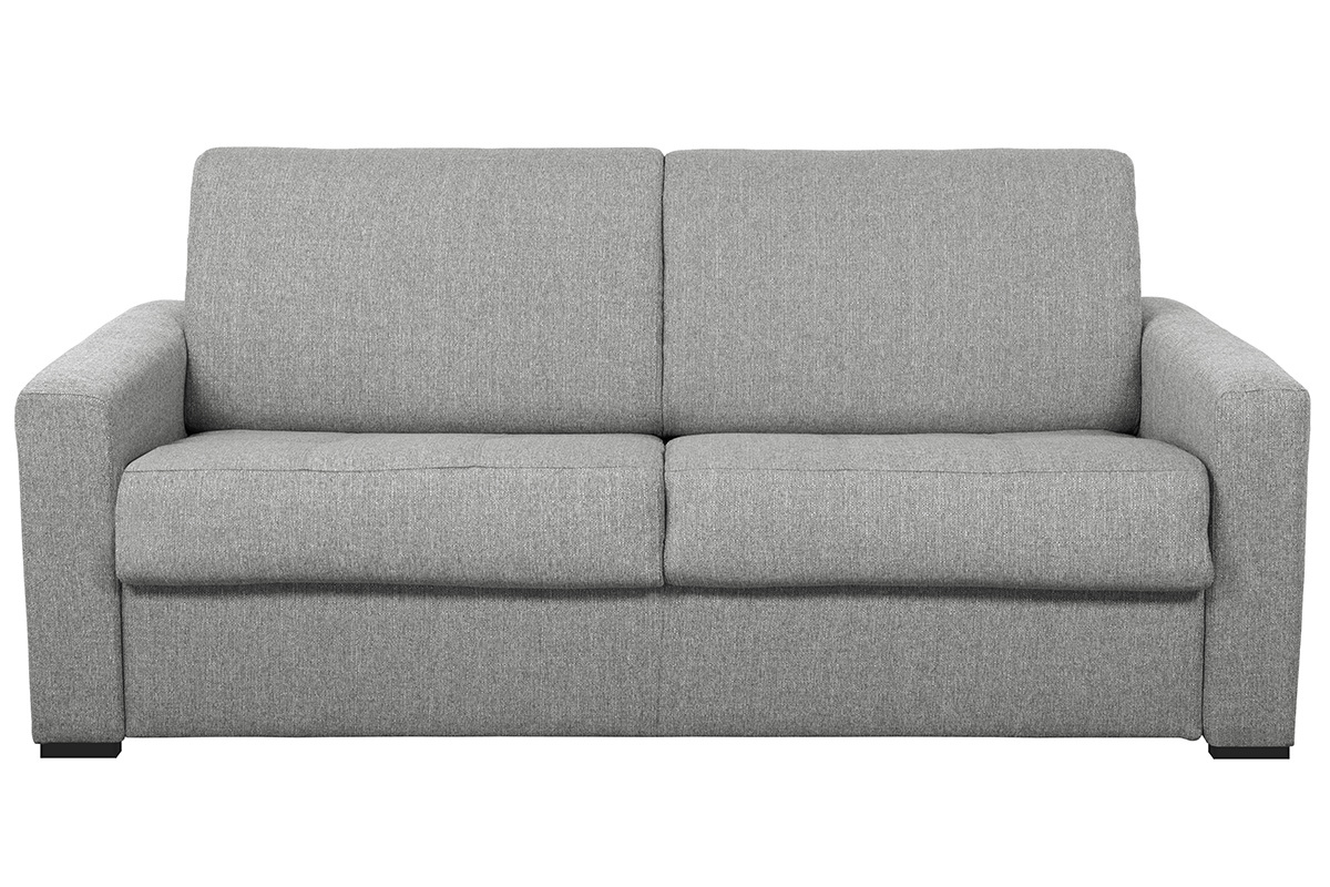 Schlafsofa mit Matratze 140 cm Stoff dunkelgrau DOME